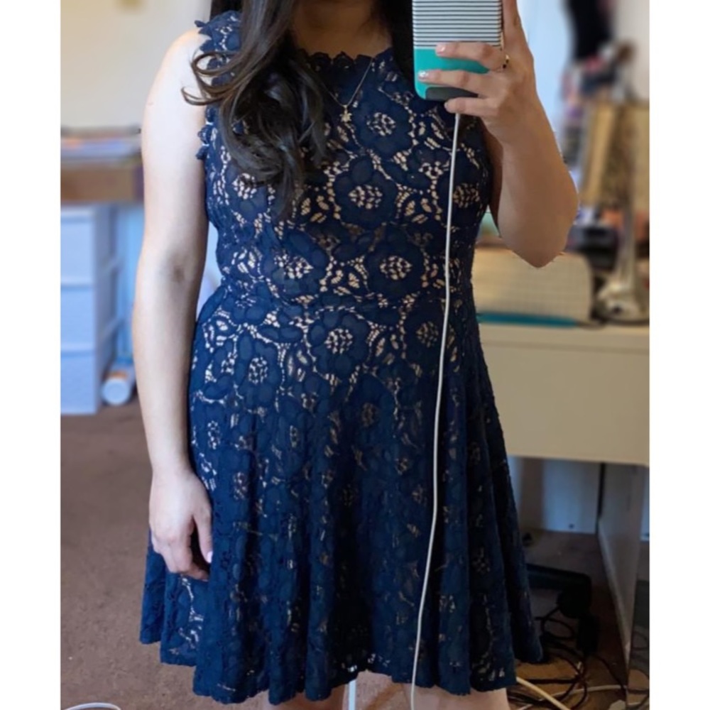 ✨ Navy Blue Lace Dress ✨